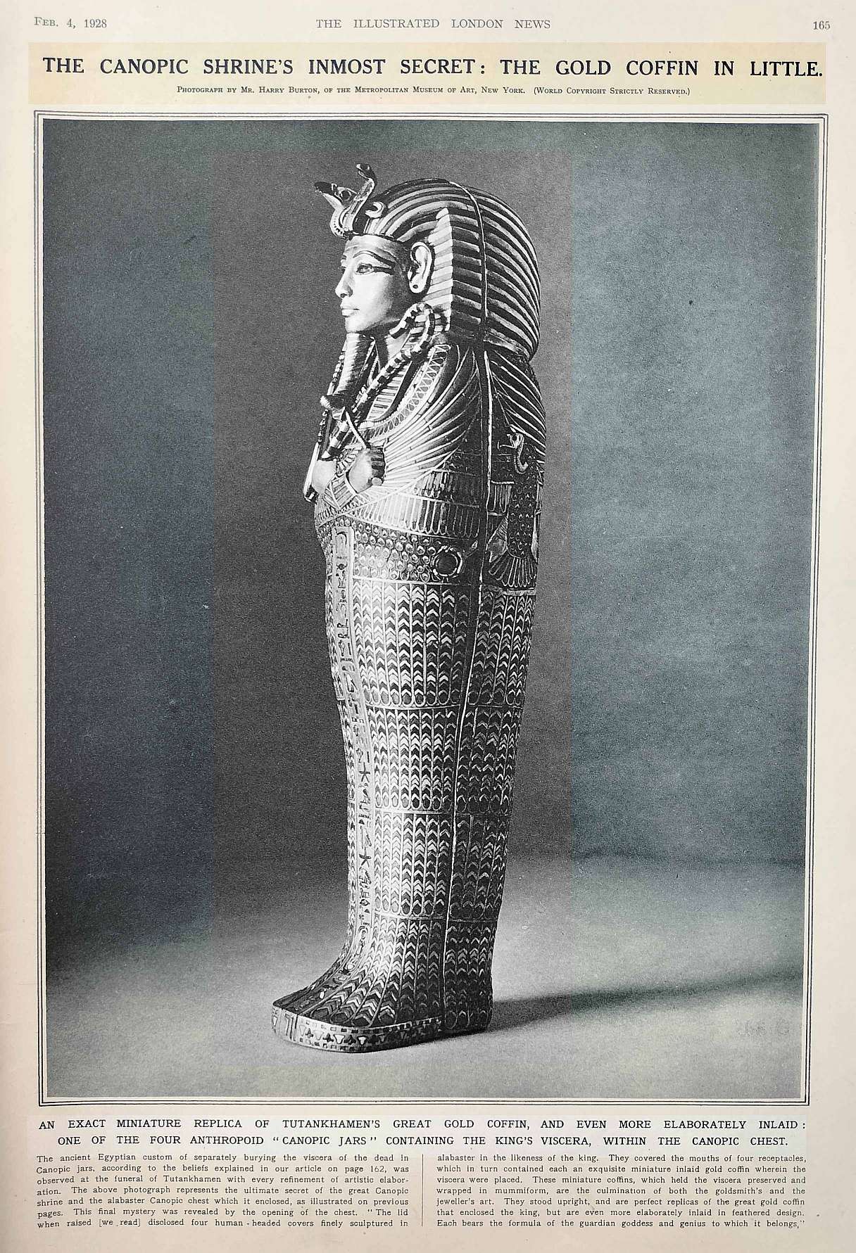 tut miniature coffin